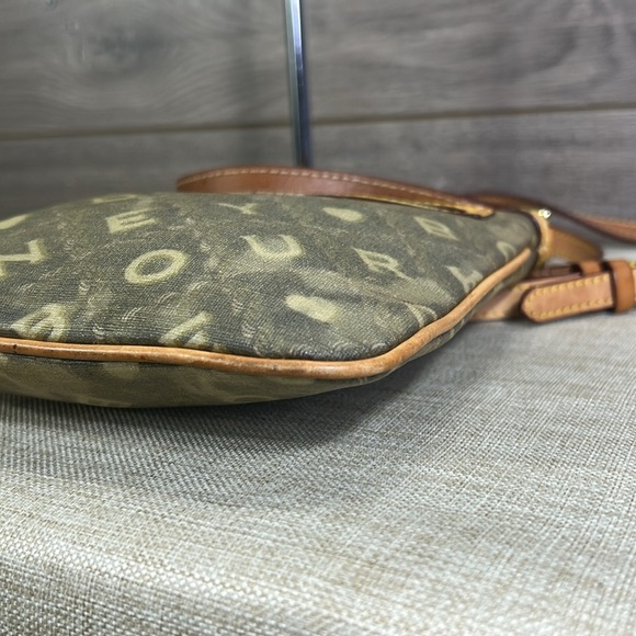Dooney & Bourke Signature Monogram Leather and Coated Canvas Crossbody Bag - Picture 7 of 11